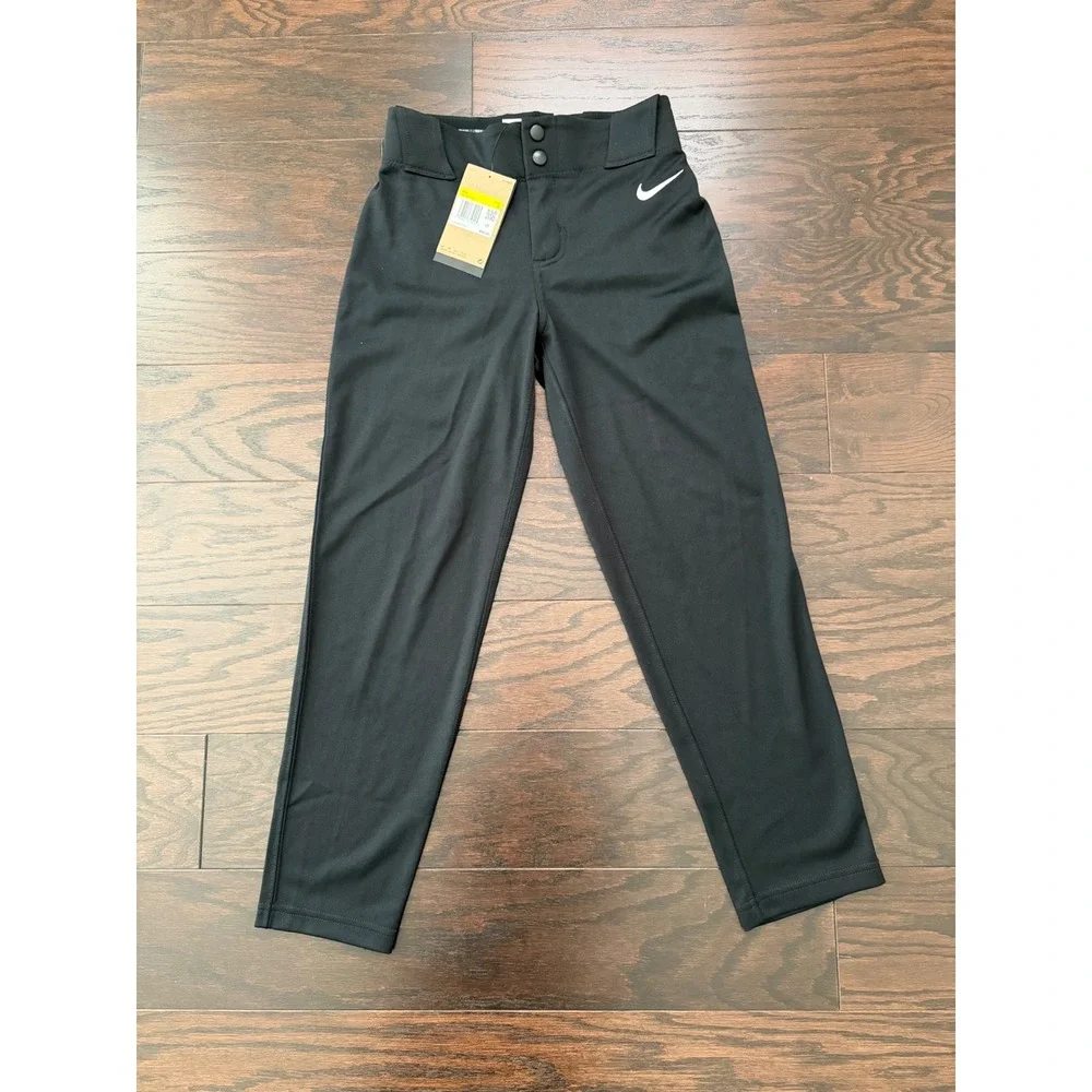 Nike Kids Black Baseball Pants Small HQ7400-010 New With Tags